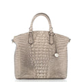 Brahmin Large Duxbury Sugar Cane Silver/Metallic Satchel