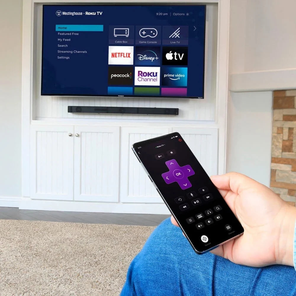 Westinghouse - 43" 4K UHD Smart Roku TV with HDR - Remote, Power Cable, Stand Legs, Screws, 2 Batteries Included