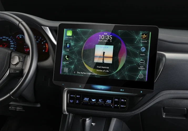 JVC KW-Z1000W 10.1" HD Car Monitor Wireless Carplay Receiver+Dash Cam