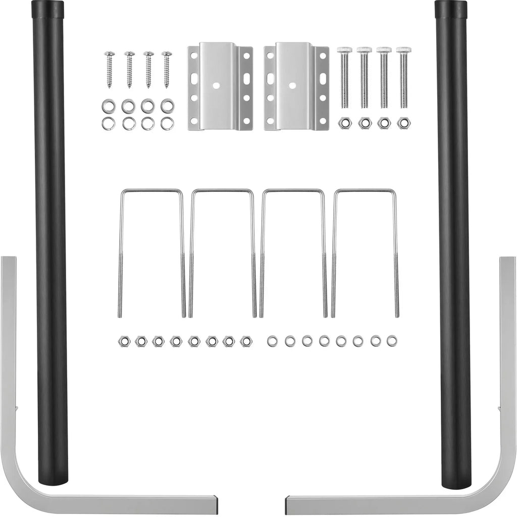BENTISM Boat Trailer Guide-on, 60", One Pair Galvanized Steel Trailer Post Guide ons, with PVC Tube Covers, Complete Mounting Accessories Included, for Ski Boat, Fishing Boat or Sailboat Trailer