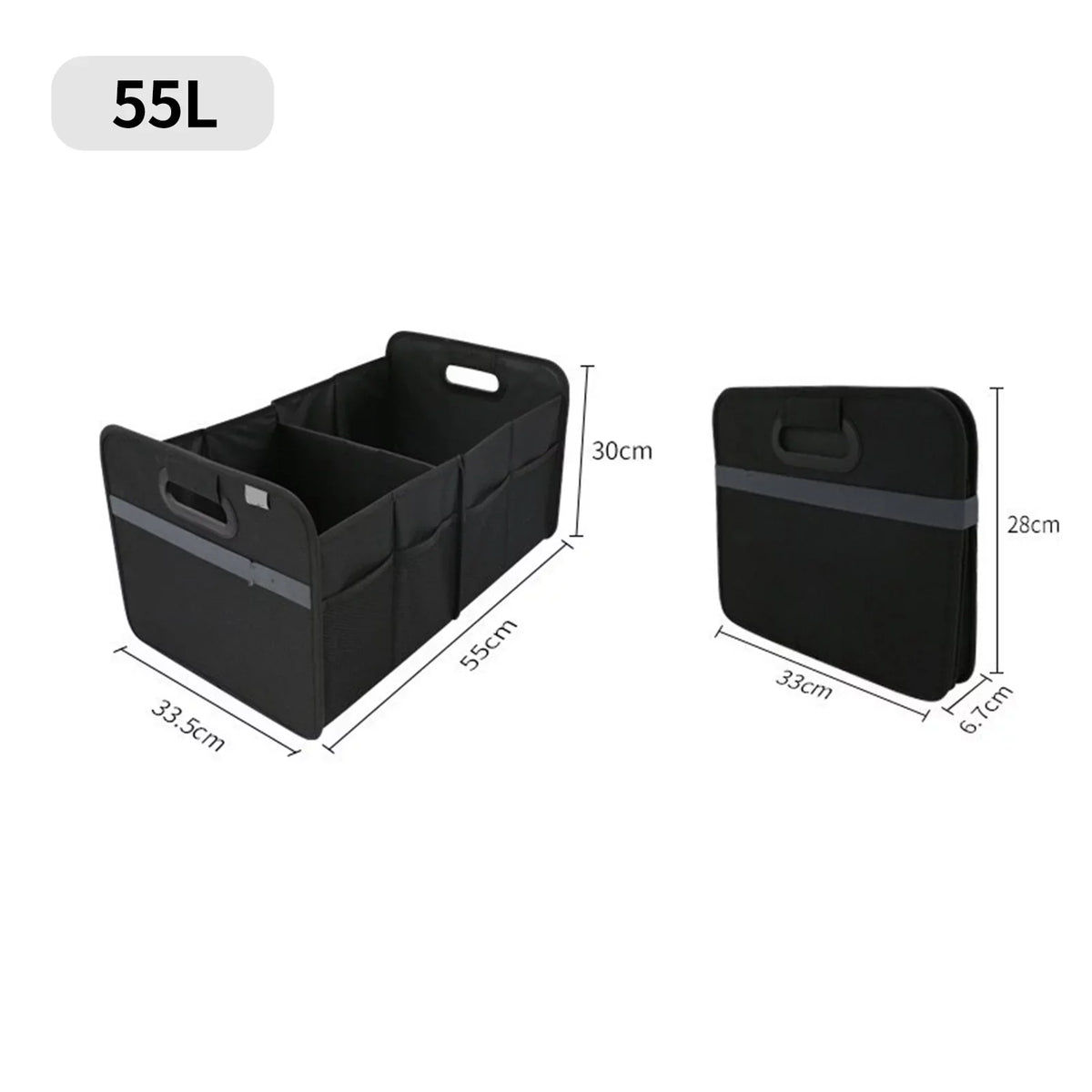 Andoer Car Trunk Organizer Car Trunk Storage Box Automotive Cargo Organizer Oxford Cloth Folding Car Storage Box 55L