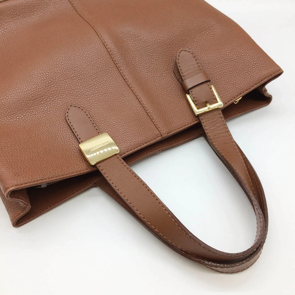 Pre-Owned BURBERRY Burberry Tote Bag Handbag Brown Leather Nova Check Ladies Men's Fashion (Good)