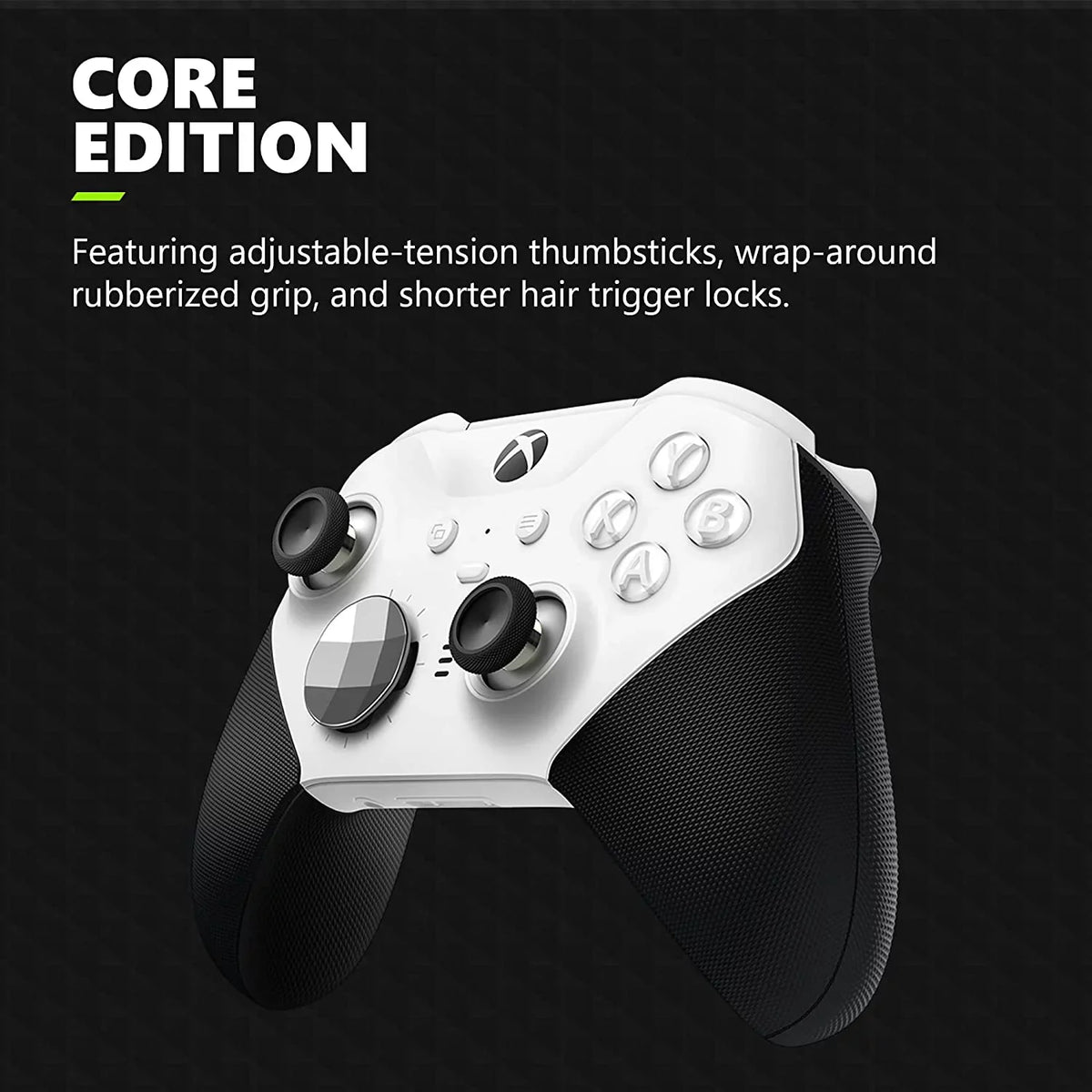 Xbox Elite Series 2 Wireless Gaming Controller White For Xbox Console With Black Gaming Buds + Cleaning Kit BOLT AXTION Bundle Like New