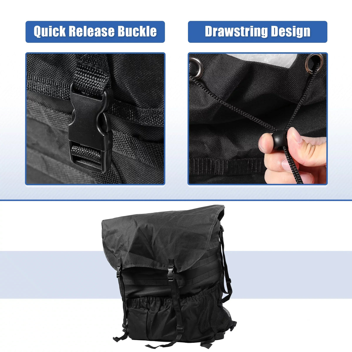 Unique Bargains Spare Tire Trash Bag Outdoors Storage Bag for Wrangler JK JKU JL JLU 2/4 Doors 07-20 Camping Organizer