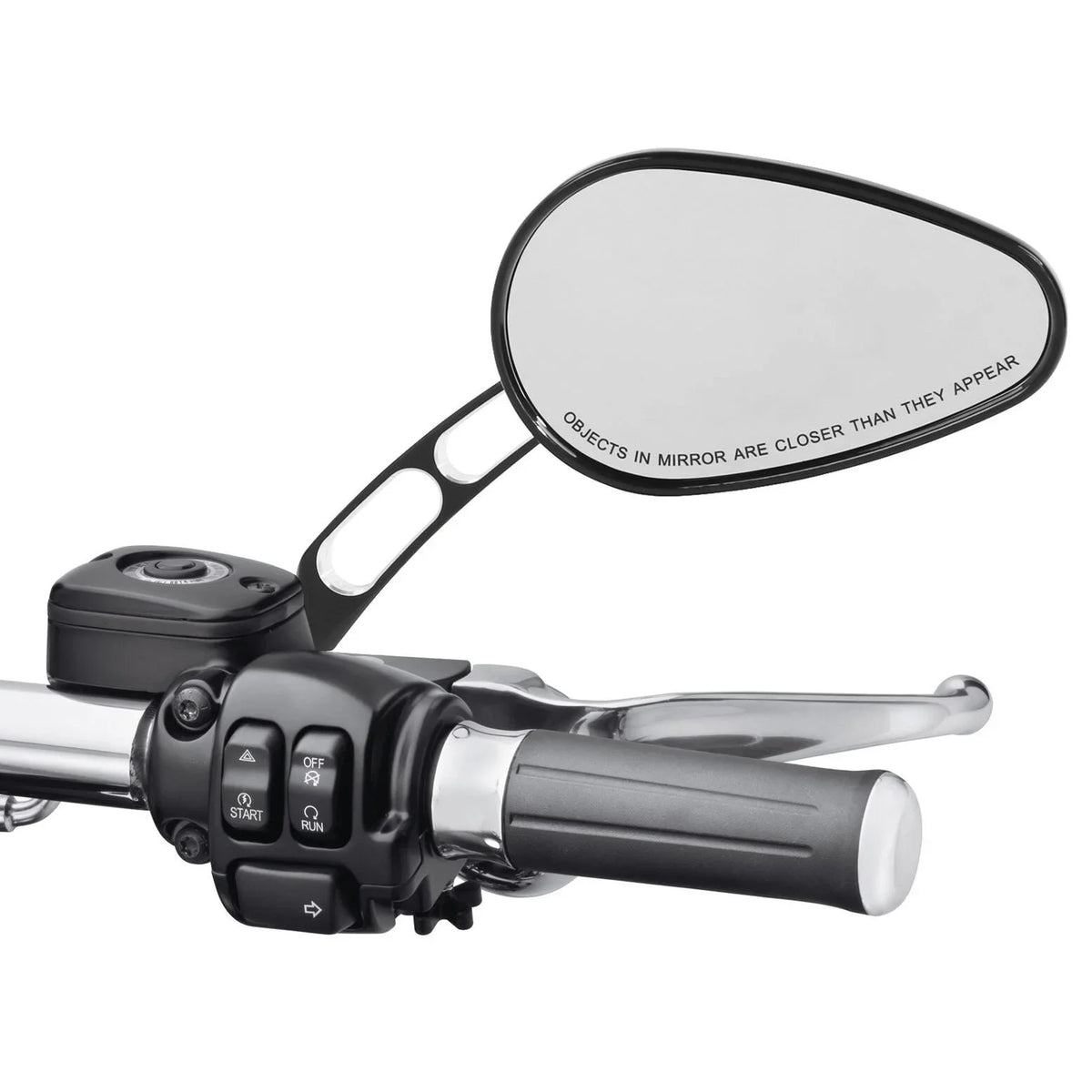 Teledu Black Rear View Mirrors Harley Softail Deluxe FLSTN Fits 2005-2017 Fits 2016 8mm