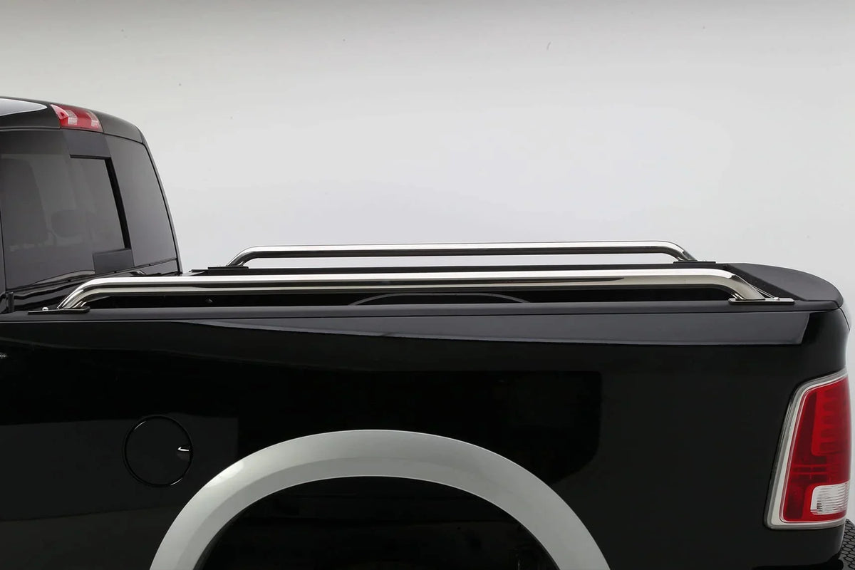 Go Rhino 8127C Stake Pocket Bed Rails For Ram 11-24 1500, Ram 19-23 1500 Classic, Dodge 09-10 Ram 1500, Ford 09-14 F-150, Ford 15-24 F-150 (Bed Length: 67.0, 67.1, 67.4Inch)