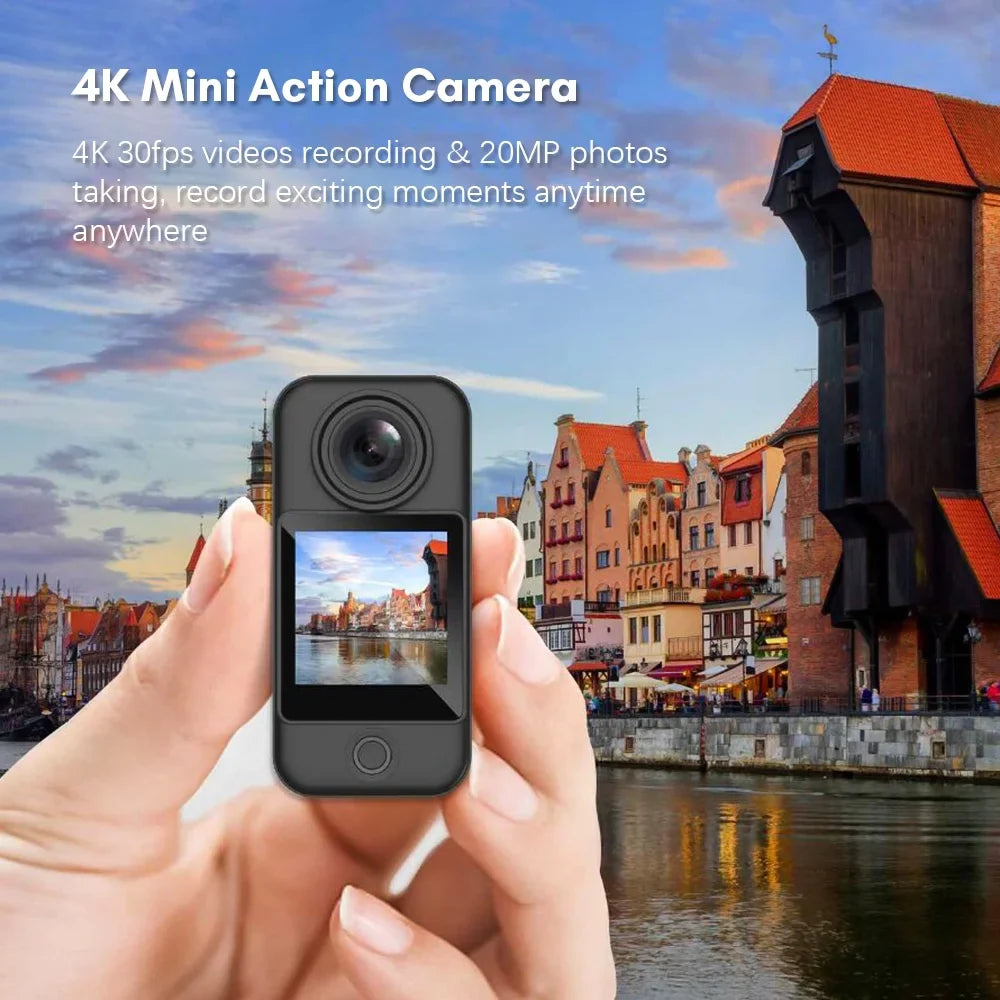 Sport Camera,Pocket 4k 30fps 6- Stabilization Monitor 154° 4k 30fps Camera Monitor Camera Wifi Camera Monitor 154° Wide C300 Pocket 4k Stabilization 30m Fluid