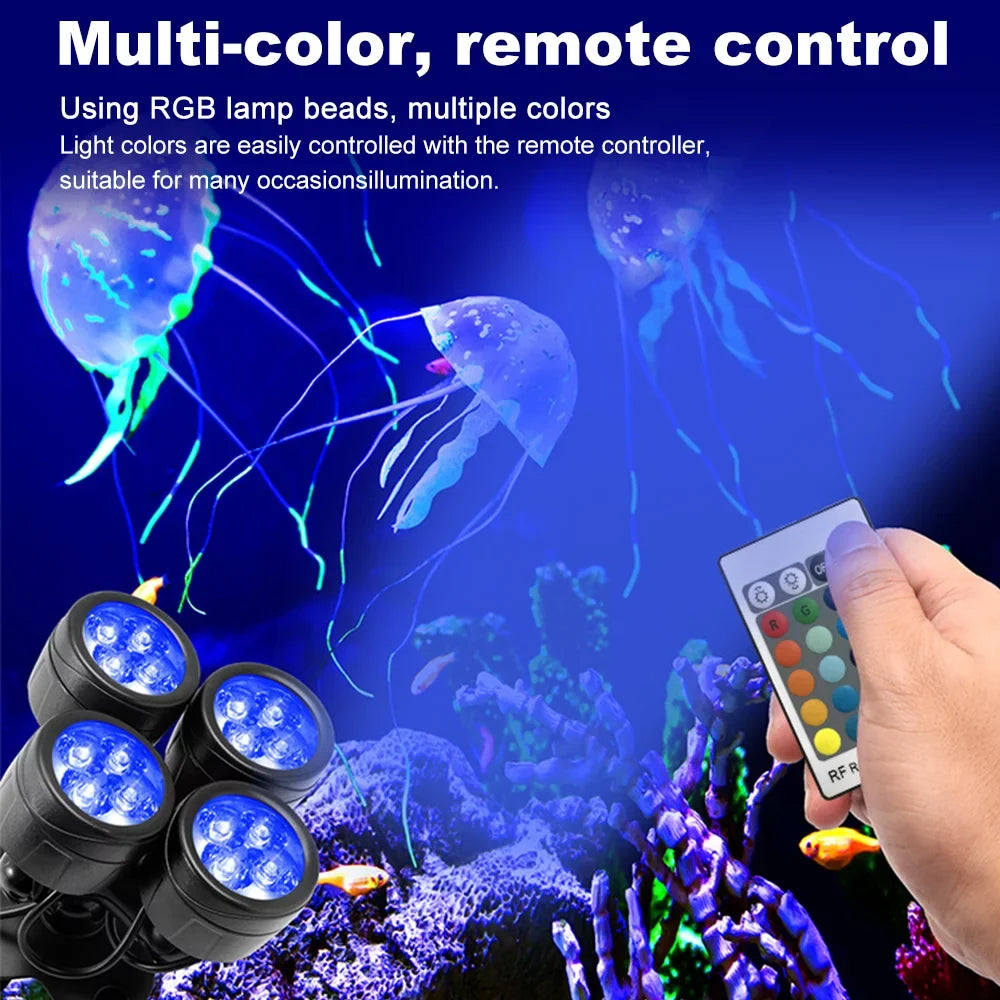 Arealer LED Pond Light Fluid Lights Color Changing Light FishLights Fountain Lights