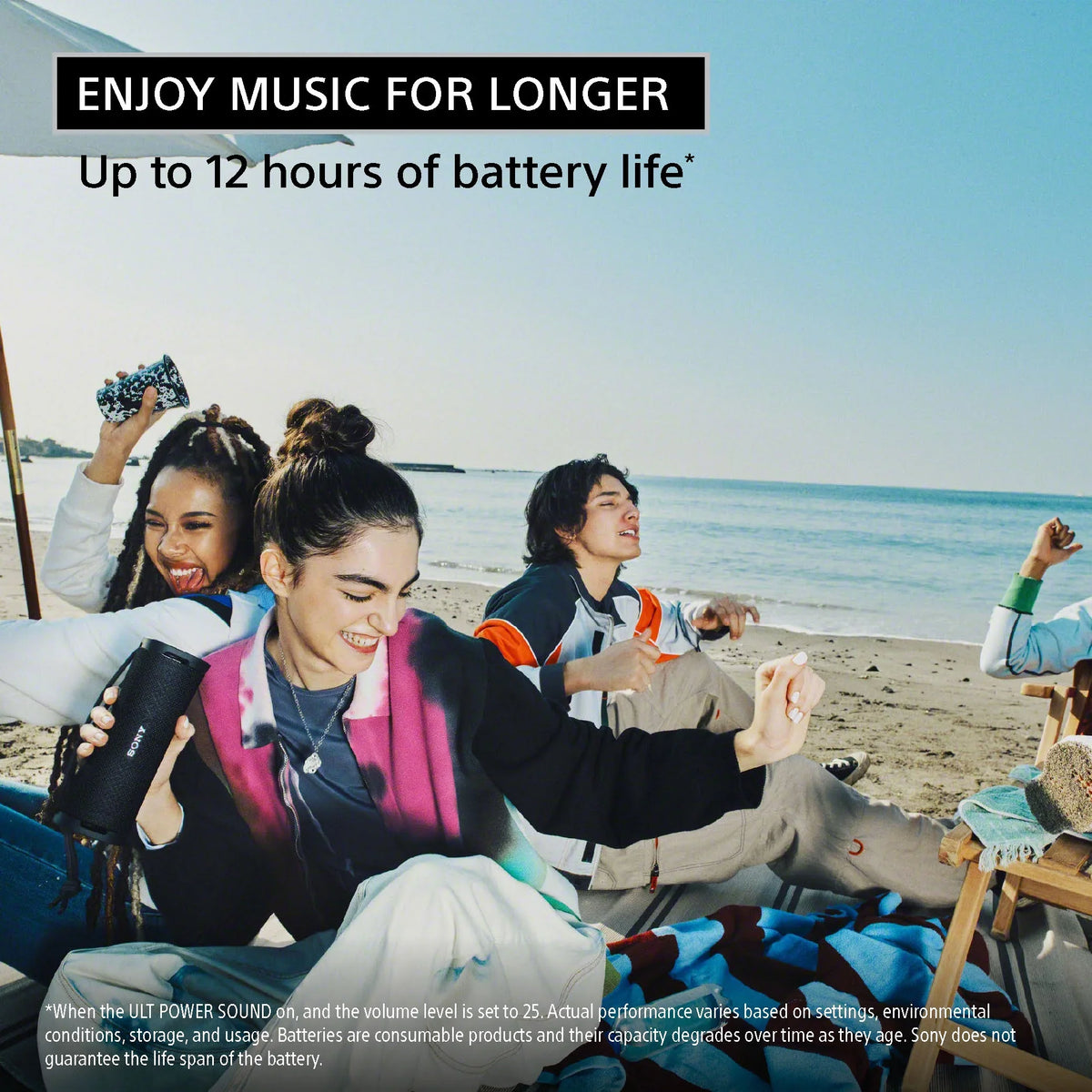 ULT FIELD 1 Wireless Ultra Portable Bluetooth Compact Speaker, IP67 Fluid Dustproof, Shockproof and Rustproof - Black