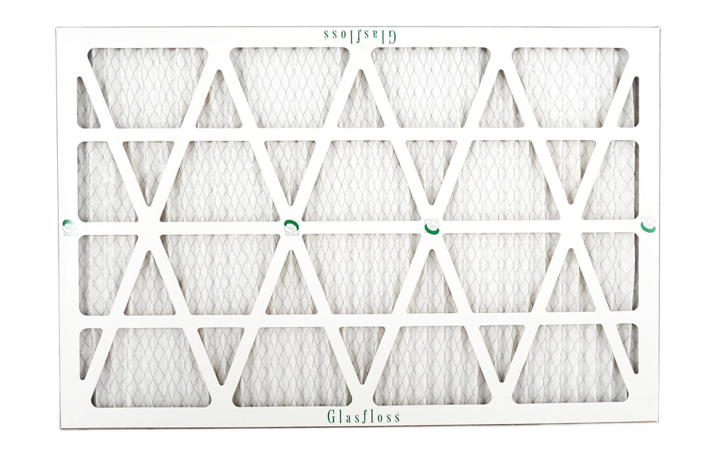 Glasfloss 20x27x1 - MERV 10 -Qty:12 - Furnace Air Filter - Made in USA (Actual Size: 19.5 x 26.5x7/8 inch)