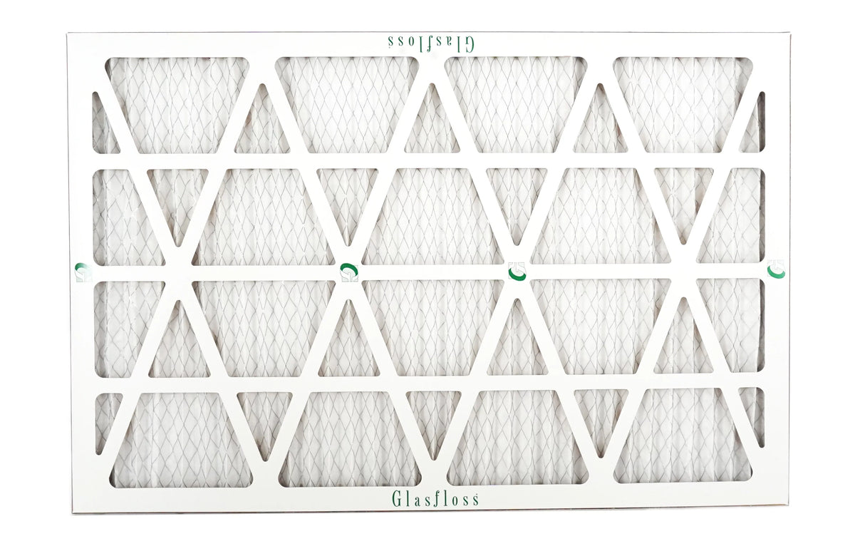 Glasfloss 20x27x1 - MERV 10 -Qty:12 - Furnace Air Filter - Made in USA (Actual Size: 19.5 x 26.5x7/8 inch)