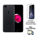 Restored iPhone 7 Plus A1661 (Fully Unlocked) 32GB Matte Black w/ Pre-Installed Tempered Glass (Refurbished)