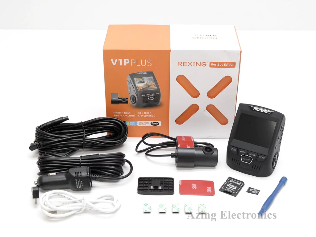 Second-hand Rexing V1P Plus V1P-PLUS-BBY 4K UHD Front and Rear Dash Cam FULL SET Grade B