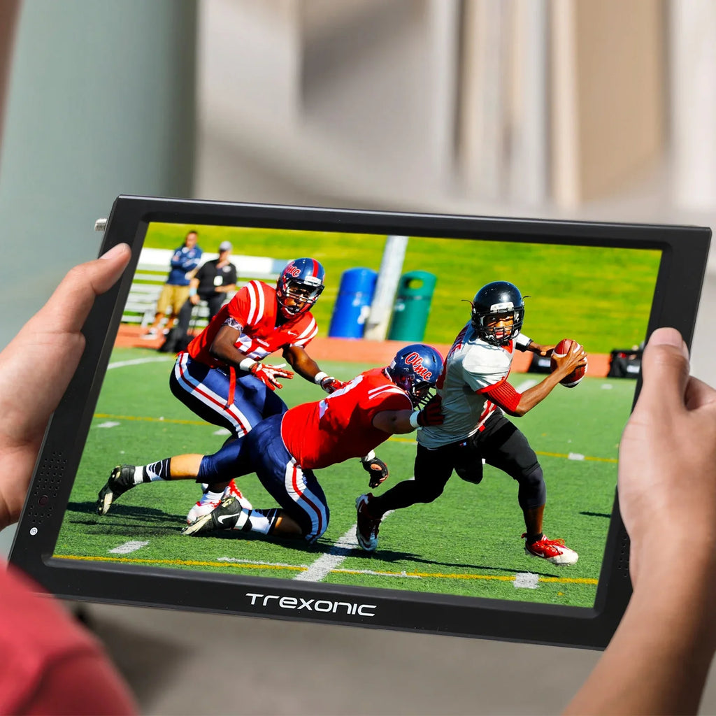 Reconditioned Trexonic Portable Display 12" LED TV With TF Slot, USB/Micro USB/ Headphone/AV Inputs And Built-in Digital Tuner