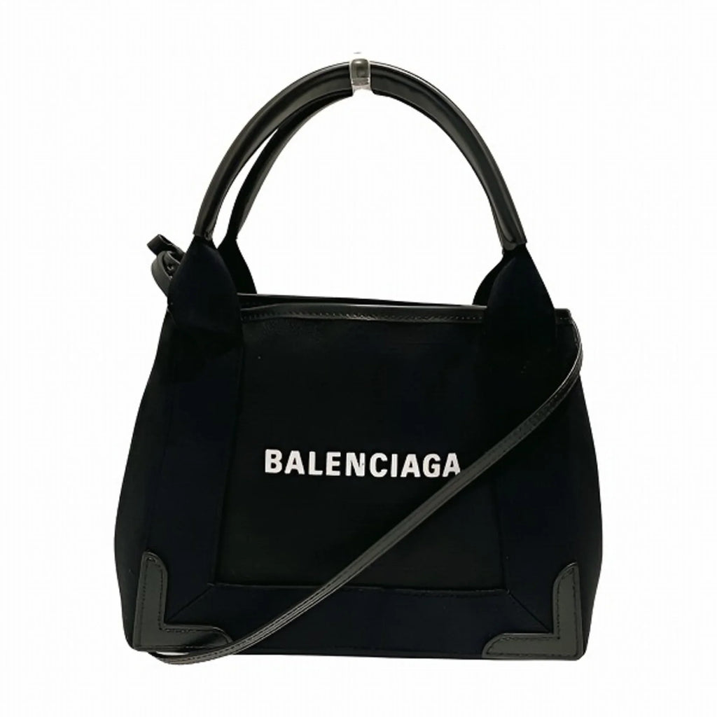Pre-Owned Balenciaga Navy Cabas XS 390346 2WAY Bag Handbag Shoulder Ladies (Good)