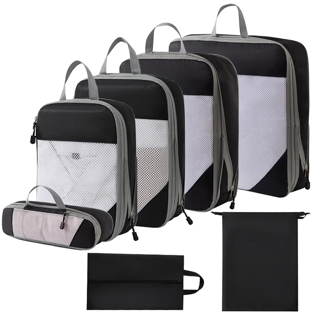 Tomshoo storage bag,1 Set Huiop Carry On Suitcase Compressible Carry On Set Compressible Mewmewcat