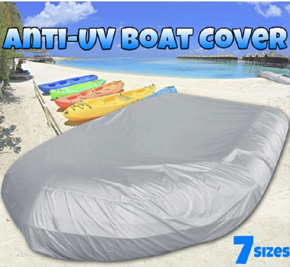 Miumaeov Inflatable Boat Cover Heavy-Duty Fluid and UV-Resistant Marine Grade Polyester for V-Shaped Hull Professional Type Fishing Boat Speed Boat Bass Boat
