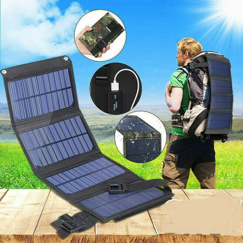 MDHAND 80W Solar Panel Foldable Suitable for Portable Power Station, iPhone, Ipad, Portable computer USB Port, Suitable for Outdoor Camping Caravan RV Travel