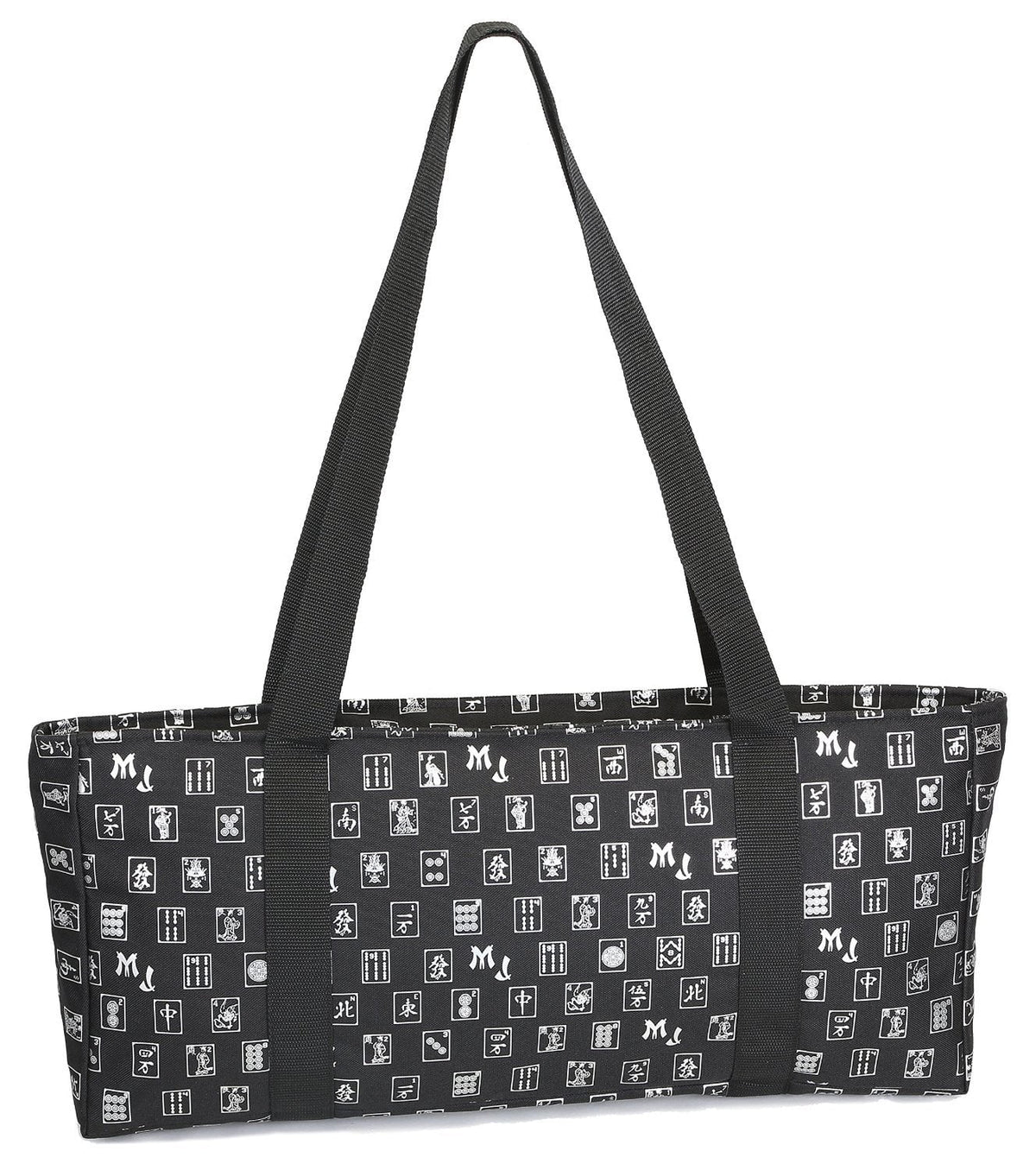 Mah Jongg Direct Black & Silver MJ Designer Logo Soft Replacement Case, includes two matching wraps and a bonus bag, (Replacement Soft Case Only - tiles, trays, racks and pushers not included)