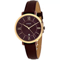 Women's Fossil Jacqueine Wine Red Leather Strap Watch ES4099