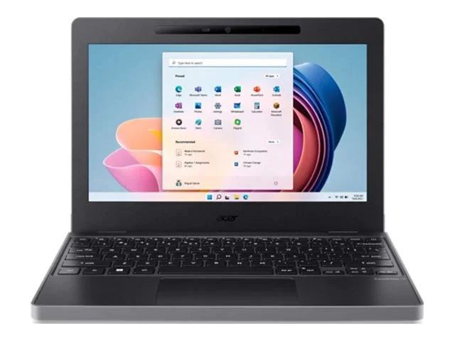 TravelMate B3 11 TMB311-33 - 180-degree hinge design - N-series - N100 / up to 3.4 GHz - Win 11 Pro - UHD Graphics - 4 GB RAM - 128 GB eMMC - 11.6" IPS 1366 x 768 - Wi-Fi 6E, Bluetooth - shale black - kbd: US Intl