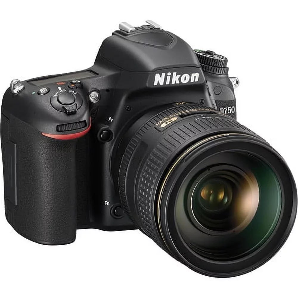 D750 24.3MP DSLR Camera with 24-120mm Lens (Black) Top Value Bundle Includes: Extra Battery and Charger, Dual Sandisk Extreme Pro 32GB (64GB) SD, Flash, Backpack, Filter Kit, Tripod, Telephoto a