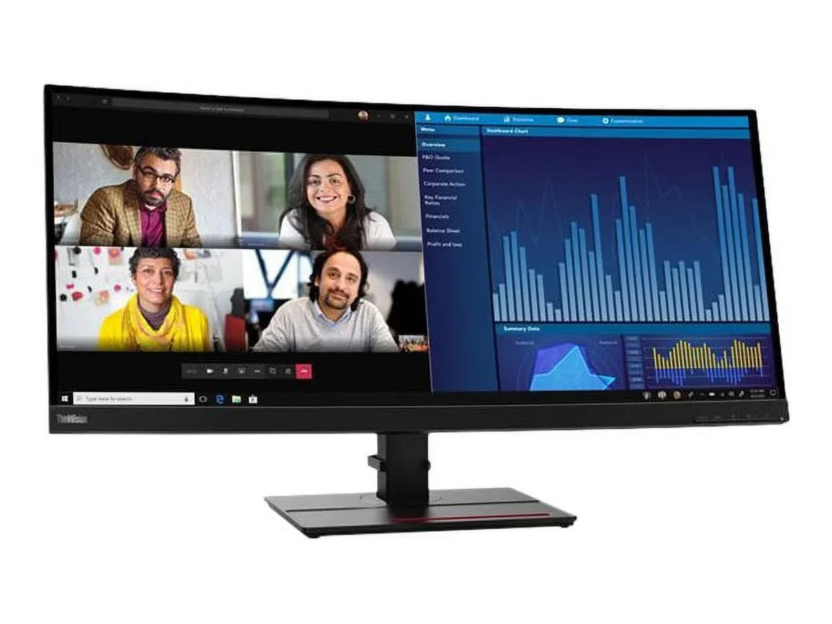 ThinkVision P34w-20 34" Class UW-QHD Curved Monitor LCD Monitor, 21:9, Raven Black