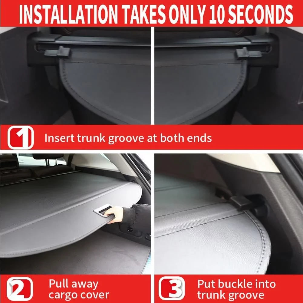 Fit Mazda CX-5 2013 2014 2015 2016 Black Retractable Cargo Cover for Mazda CX-5 2013-2016 SUV Accessory Rear Trunk Area Privacy Shield Shade Cover With Rebounding Plastic