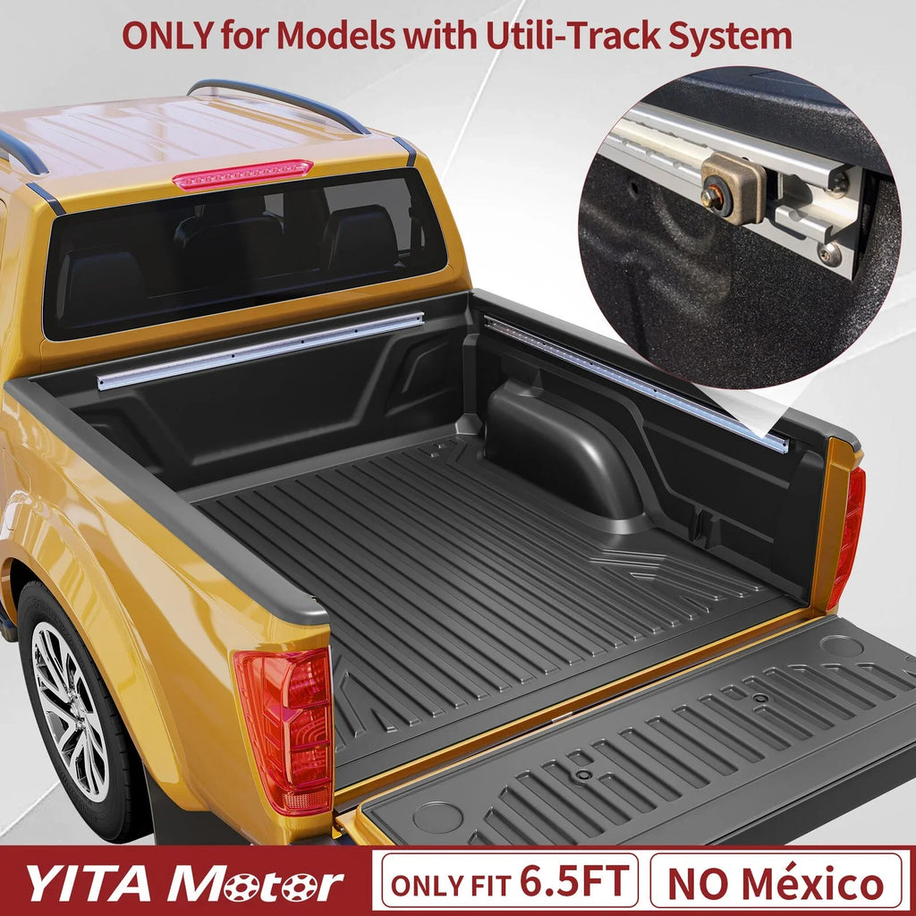 Ledkingdomus 6.5 ft Soft Quad Fold Truck Bed Tonneau Cover for 2004-2015 Nissan Titan Fleetside Bed