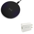 10W Fast Charging Ultra Slim Wireless Charger Pad w 18W Compact Adaptive Fast USB Home Wall AC Charger K3K for Nokia Lumia 1020 - Razer Phone 2 - Galaxy S9+ S9, S8+ S8 S7 S6 Edge+ Edge