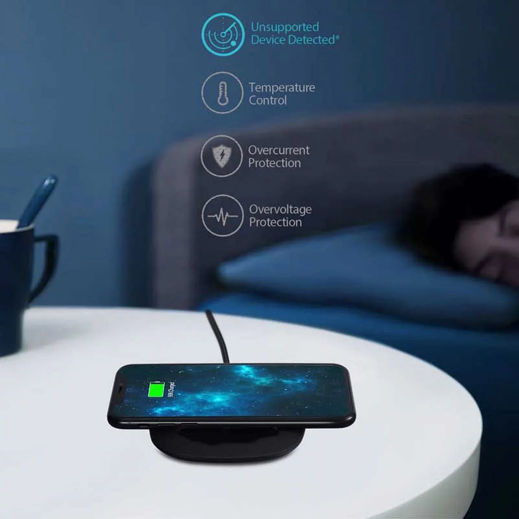 10W Fast Charging Ultra Slim Wireless Charger Pad w 18W Compact Adaptive Fast USB Home Wall AC Charger K3K for Nokia Lumia 1020 - Razer Phone 2 - Galaxy S9+ S9, S8+ S8 S7 S6 Edge+ Edge
