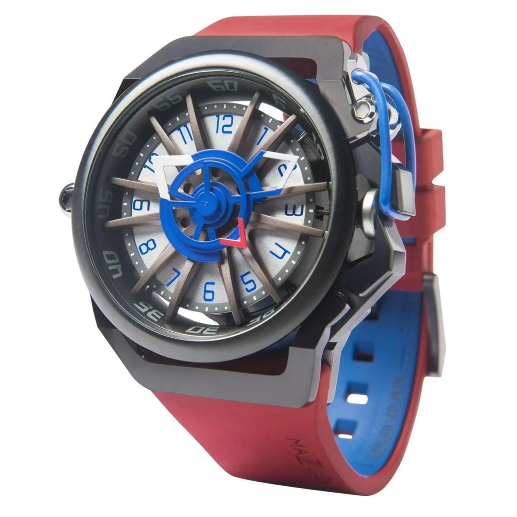 Mazzucato Rim Sport Reversible Chronograph Twin White Dial Automatic Men Watch for Adult - Black