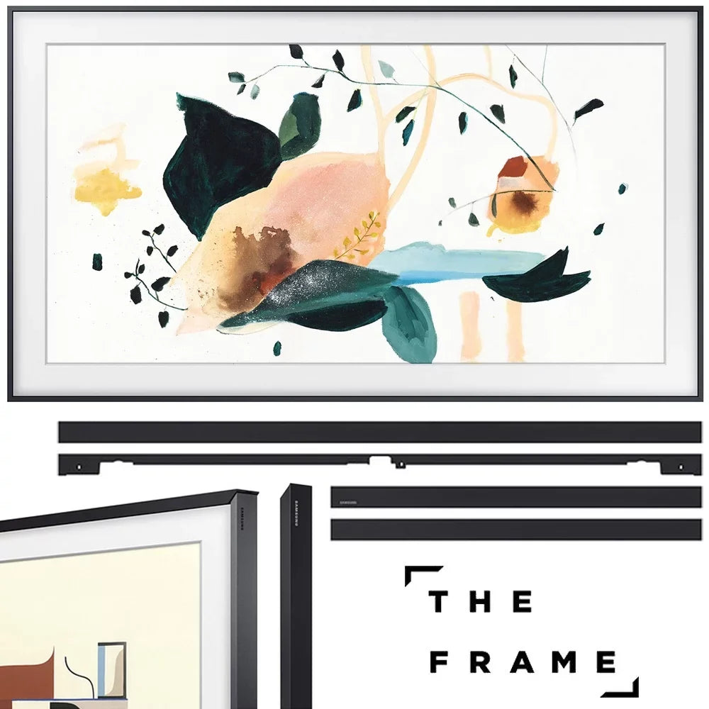 QN55LS03TAFXZA The Frame 3.0 55 inch QLED Smart 4K UHD TV 2020 Model Bundle with 55 inch The Frame Customizable Bezel 2020 Black(QN55LS03TA 55LS03TA 55" TV)