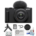 ZV-1F Vlogging Camera | Black Bundle with Vlogger Accessory Kit + K&M Camera Cleaning Cloth + Precision Design Camera Cleaning Kit (4 Items)
