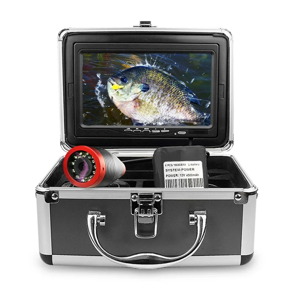 Erchang Fluid Fishing Camera Portable Fish Finder for Boat Kayak Lake Sea Fishing, 7 Inch Display