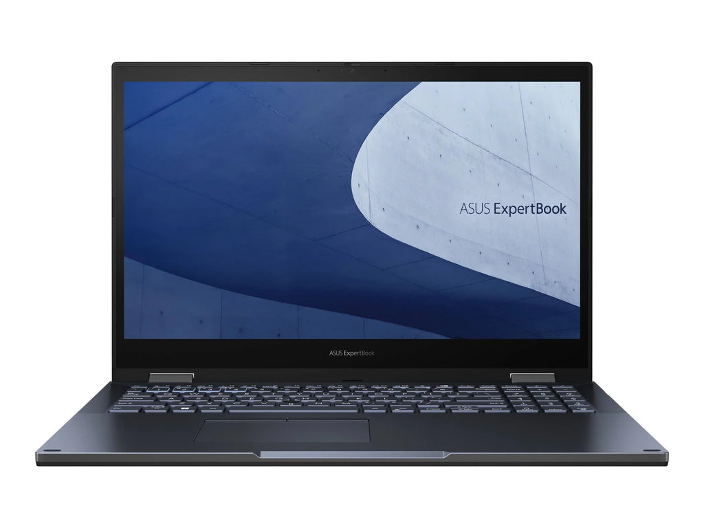 ExpertBook B2 Flip B2502FBA-XS74T - Flip design - Core i7 - 1260P / up to 4.7 GHz - Win 11 Pro - Iris Xe Graphics - 16 GB RAM - 512 GB SSD NVMe - 15.6" Monitor 1920 x 1080 (Full HD) - Wi-Fi 6E - star black (LCD cover), star black