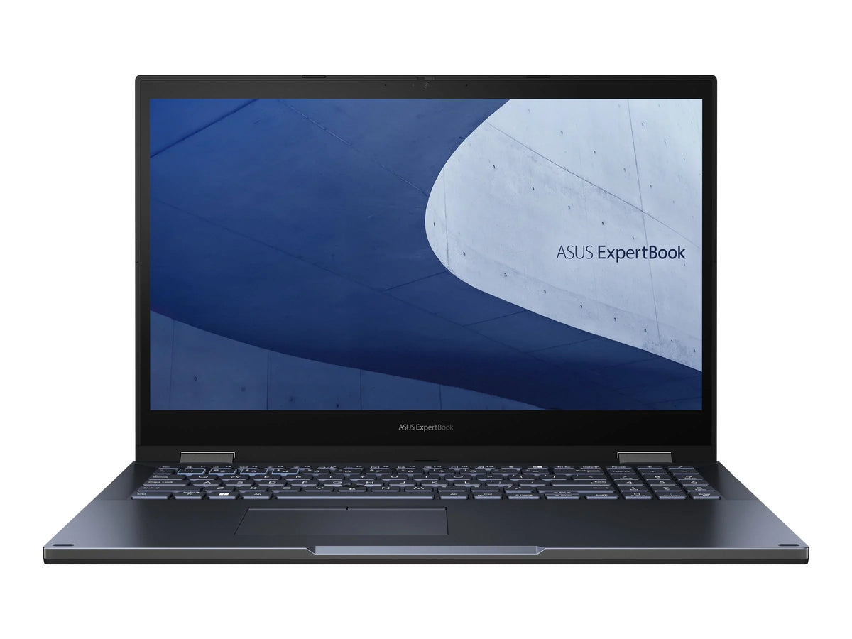 ExpertBook B2 Flip B2502FBA-XS74T - Flip design - Core i7 - 1260P / up to 4.7 GHz - Win 11 Pro - Iris Xe Graphics - 16 GB RAM - 512 GB SSD NVMe - 15.6" Monitor 1920 x 1080 (Full HD) - Wi-Fi 6E - star black (LCD cover), star black