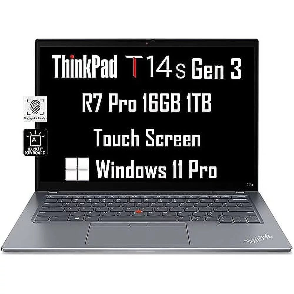ThinkPad T14s Gen 3 14" FHD+ Monitor ( Ryzen 7 Pro 6850U , 16GB RAM, 1TB SSD, (8-Core Beat i7-1185G7)) Business Portable computer Backlit KB, Fingerprint, FHD Webcam, 3-Yr WRT, Win 11 Pro