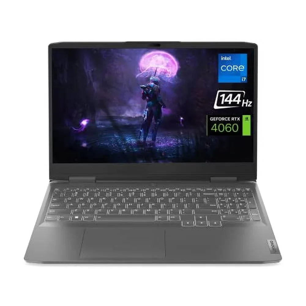 LOQ Gaming Mobile pc NVIDIA GeForce RTX 4060, 13th Gen i7-13700H, 15.6" FHD 144Hz Display, 32GB DDR5 RAM, 512GB PCIe SSD, Webcam, HDMI, RJ45, Backlit KB, Wi-Fi 6, Windows 11 Home, Grey