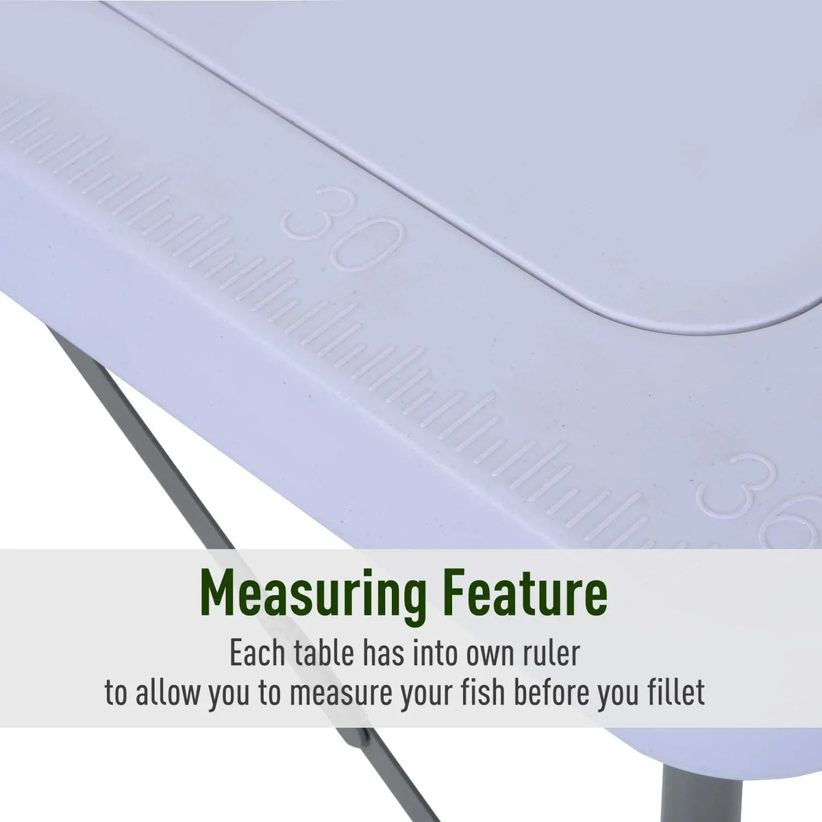 Folding Camping Table with Faucet and Dual Liquid Basins, Outdoor Fish Table Sink Station, for Picnic, Fishing, 40''
