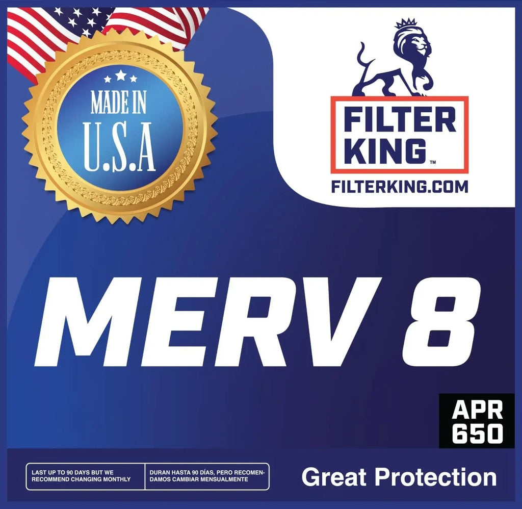 Filter King 17.5x23.5x1a Air Filter | 4-PACK | MERV 8 HVAC Pleated A/C Furnace Filters | MADE IN USA | Actual Size: 17.5 x 23.5 x .75"