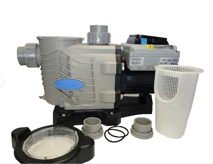 Blue Torrent 3 Variable Speed Swimming Pool Pump with 2" Unions, Adjustable Stand for Retrofit 3yr Warranty