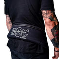 Belt Squat Cover By Abamt - For Weightlifting, Weight Belts, & Chains. For Pullups, Dips, Powerlifting. Black with lower back support.