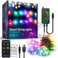 Innonly Outdoor String Lights, Music Sync Color Changing Rainbow Christmas Lights, Compatible with Alexa Google Home and APP Control, Liquid 50LEDs 16.4ft