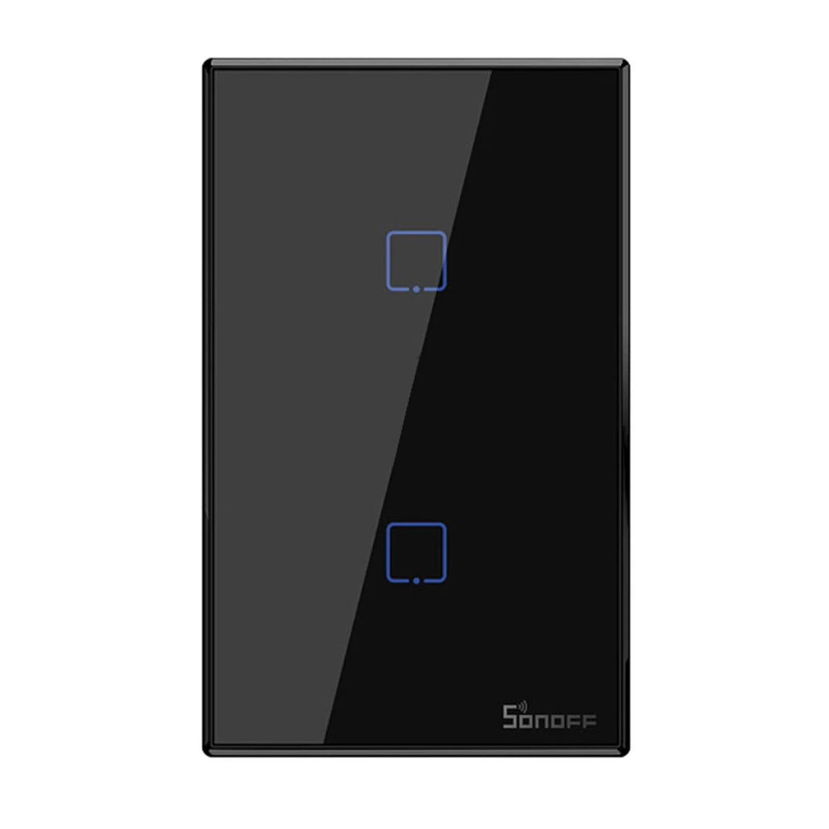 T3US2C-TX 2 Gang Smart WiFi Wall Light Switch 433Mhz RF Remote Control APP/Touch Control Timer US Standard Panel Smart Switch Compatible with Google Home/Nest & Alexa