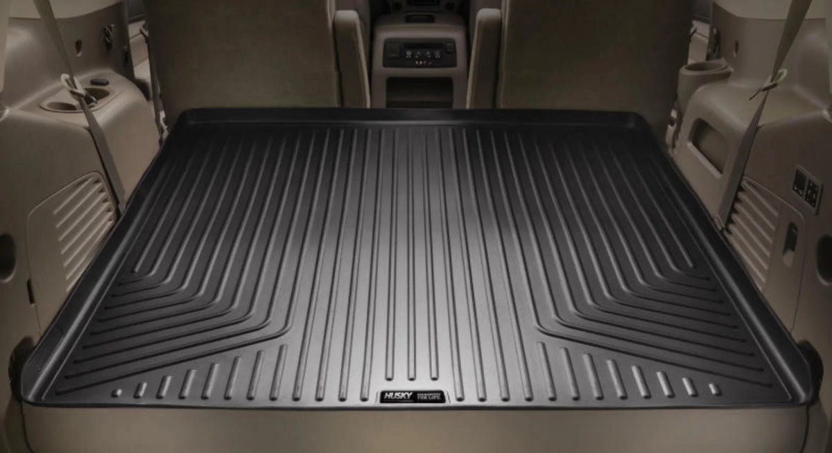 Husky by RealTruck Weatherbeater Series Cargo Liner behind 3rd Row Black Compatible with 21 Chevrolet Suburban/GMC Yukon XL Compatible with select: 2021-2023 Cadillac Escalade