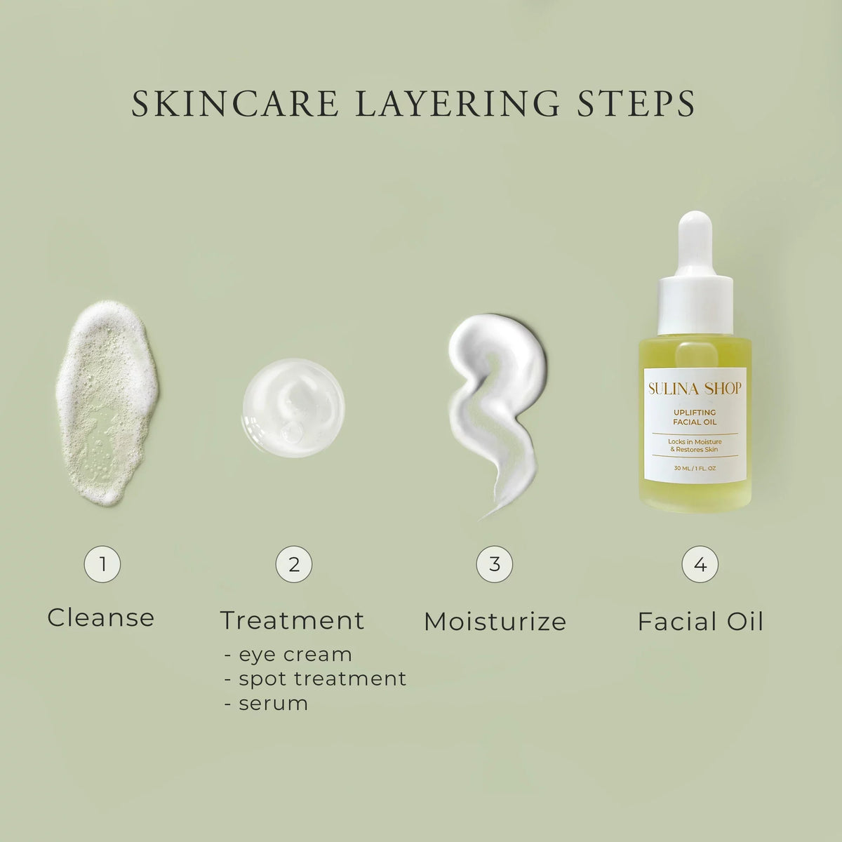Sulina Shop Uplifting Facial Oil - Anti-Aging Moisturizing Skin Care Oil Made with Grapeseed, Pomegranate, Marula, Baobab, Fruit & Seed Oil - Cruelty-Free, Paraben Free - 30ml