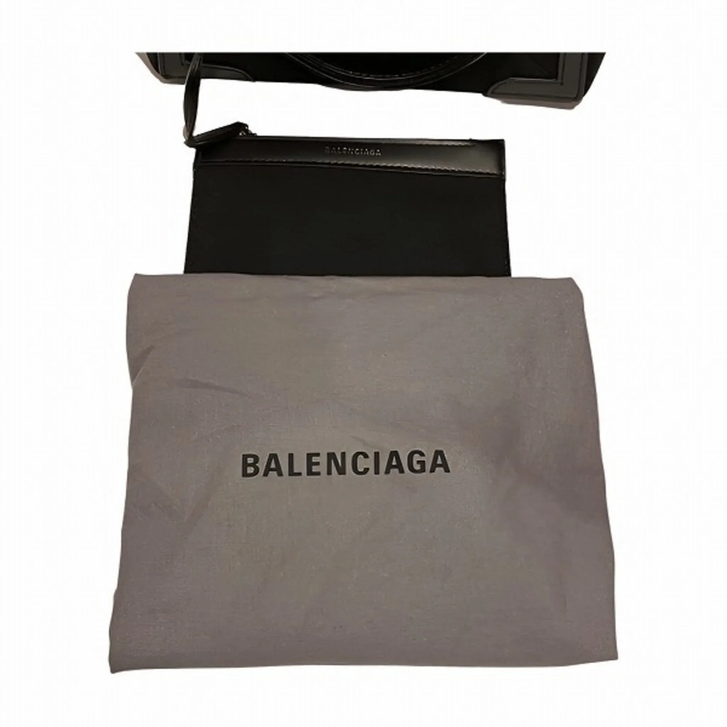 Pre-Owned Balenciaga Navy Cabas XS 390346 2WAY Bag Handbag Shoulder Ladies (Good)