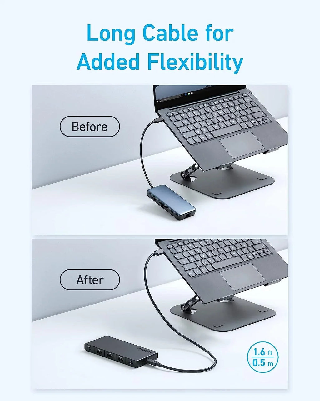 Anker 364 USB C Hub (10-in-1, Dual 4K HDMI) with Max 100W Power Delivery, Dual 4K HDMI Ports, 4 USB-A and USB-C Data Ports, Ethernet and SD Card Slot for Portable computer ThinkPad, and More