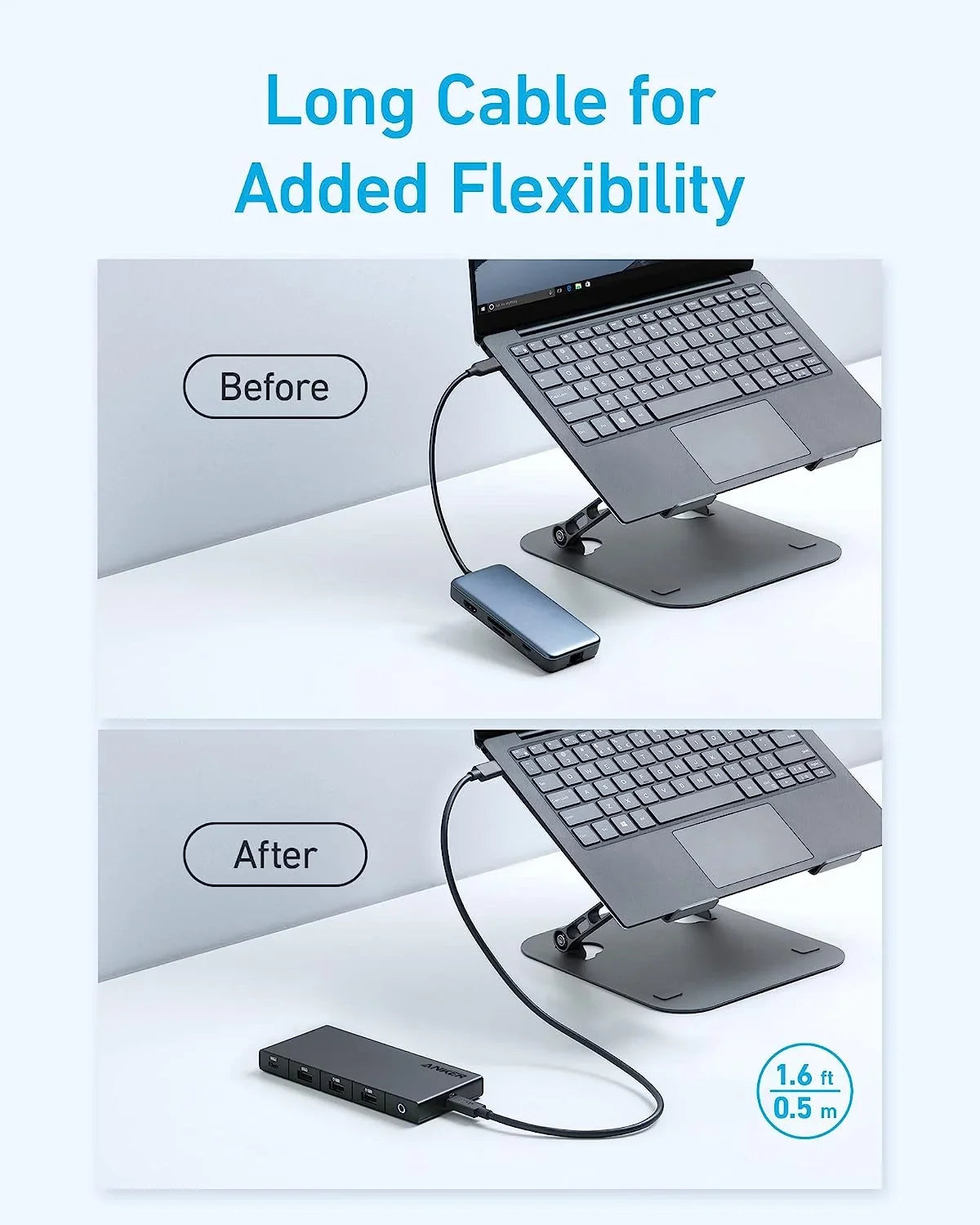 Anker 364 USB C Hub (10-in-1, Dual 4K HDMI) with Max 100W Power Delivery, Dual 4K HDMI Ports, 4 USB-A and USB-C Data Ports, Ethernet and SD Card Slot for Portable computer ThinkPad, and More